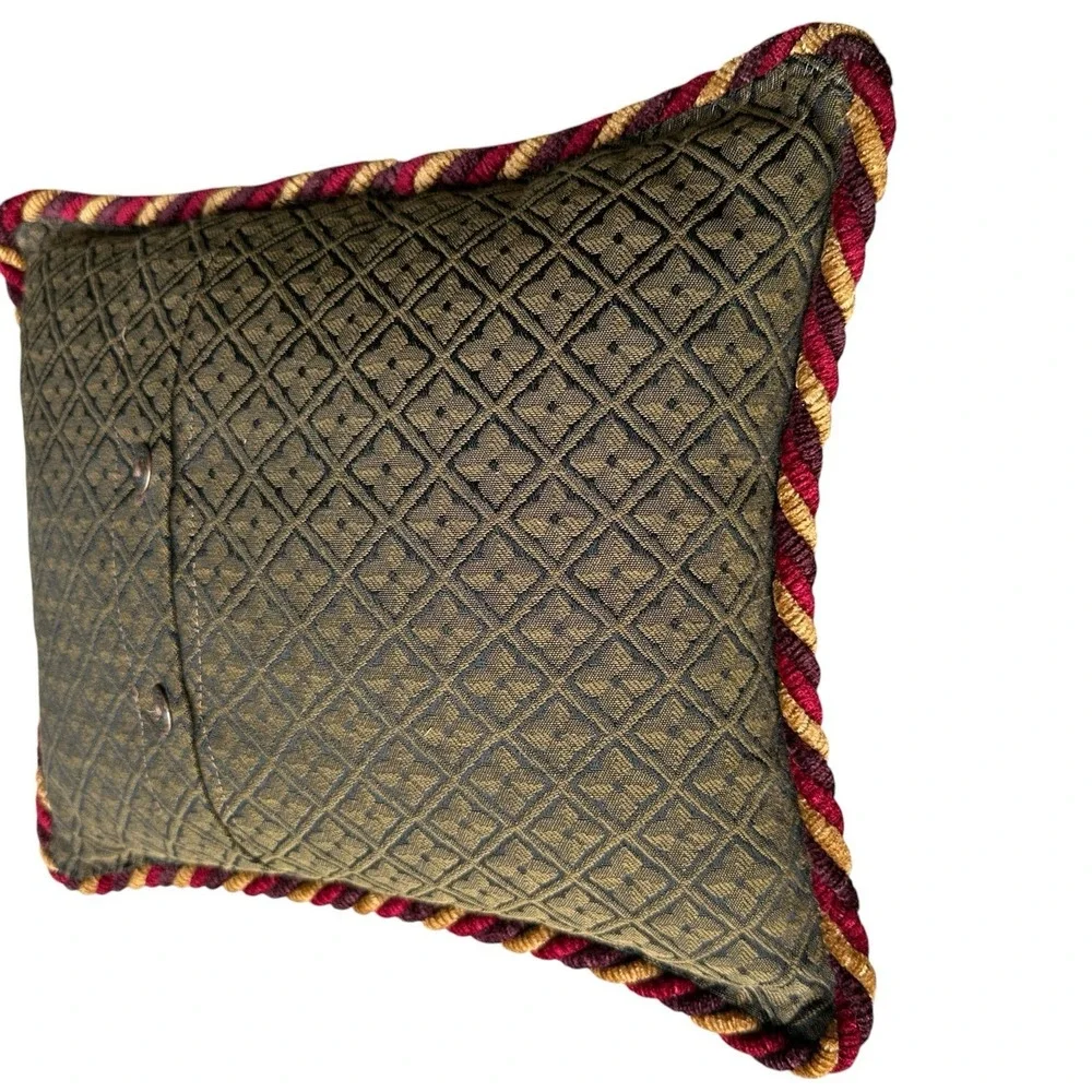 Vintage Sweet Dreams Throw Pillow 13x11 Inch Monkey Embellishment Red Tassel